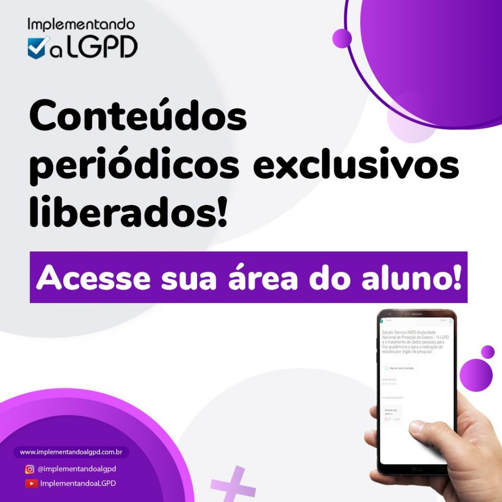 Conteúdos atualizados LGPD