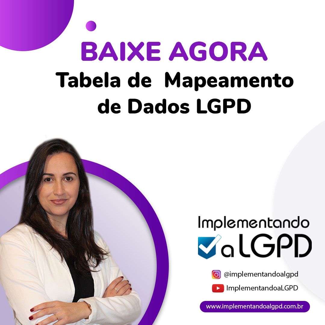 Tabela Mapeamento de Dados LGPD