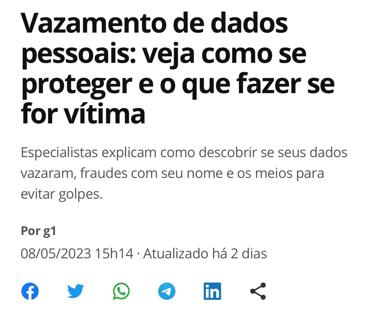 Vazamento de Dados LGPD