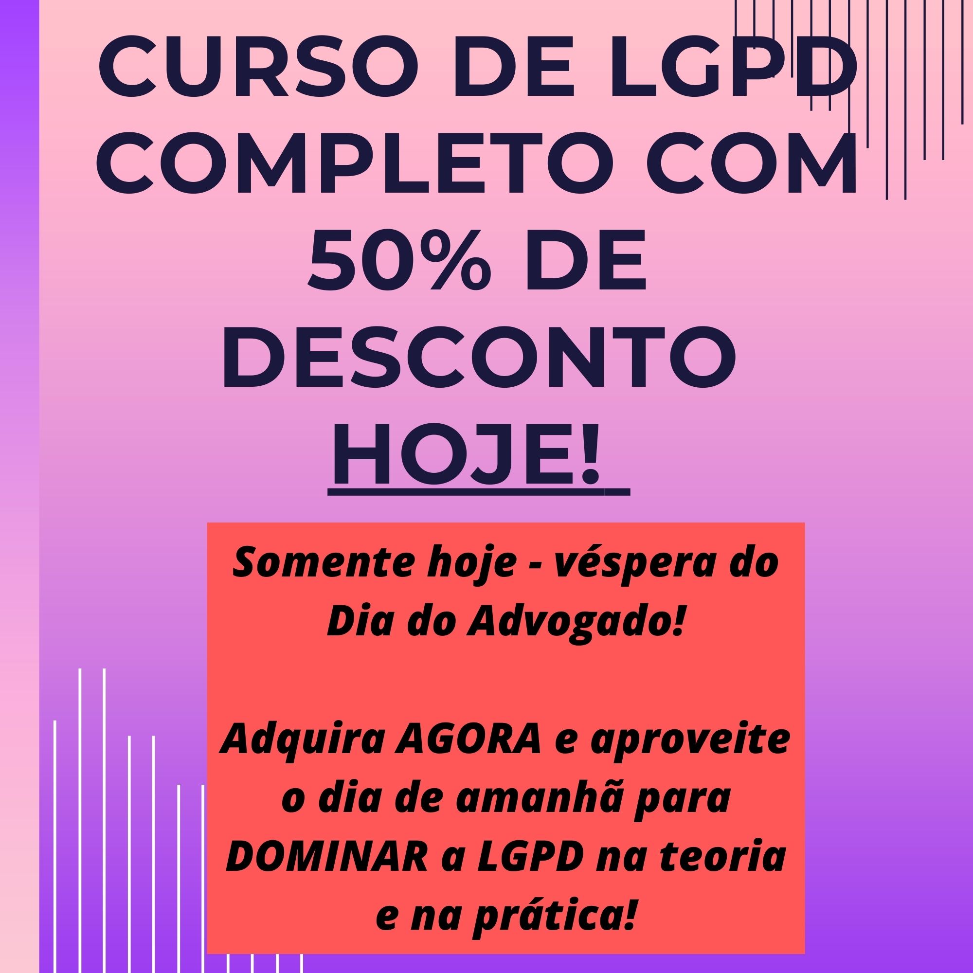 Curso de LGPD com 50% de desconto!
