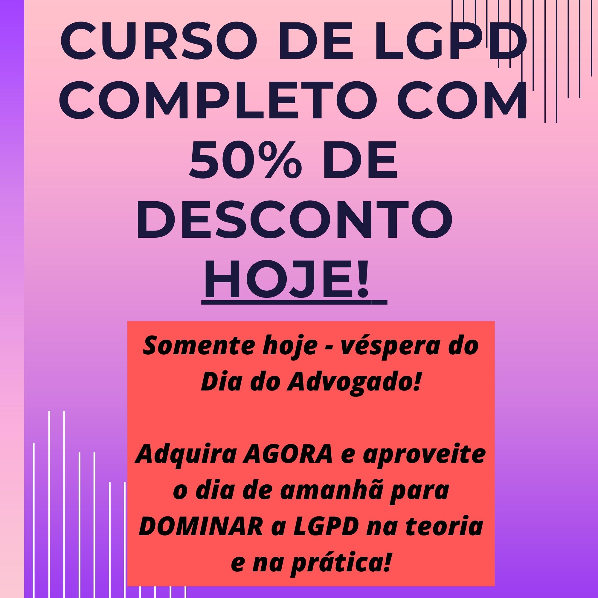 Curso de LGPD com 50% de desconto!